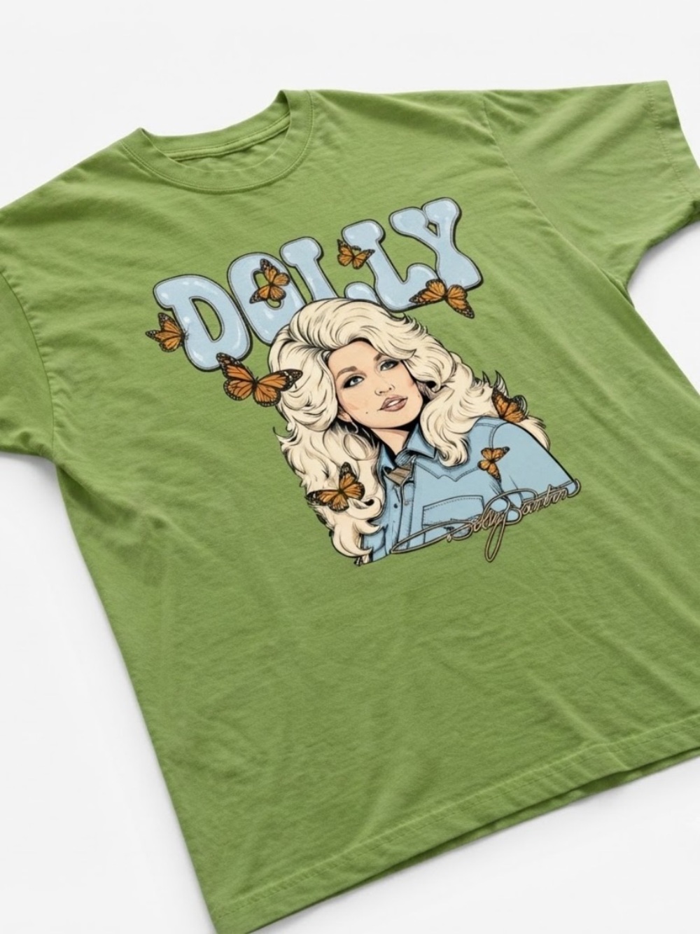 Kiwi Dolly Graphic Tee with Blue Accents - Picture 2 of 3